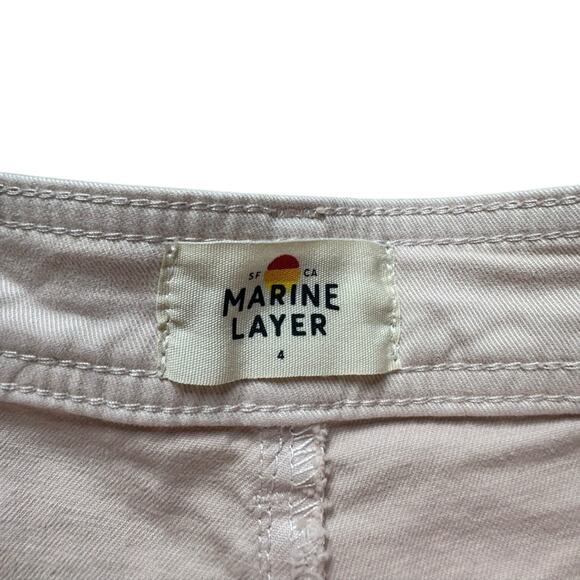 NWT Marine Layer Bridget high rise wide leg crop pant peach whip size women’s 4 - Picture 3 of 7